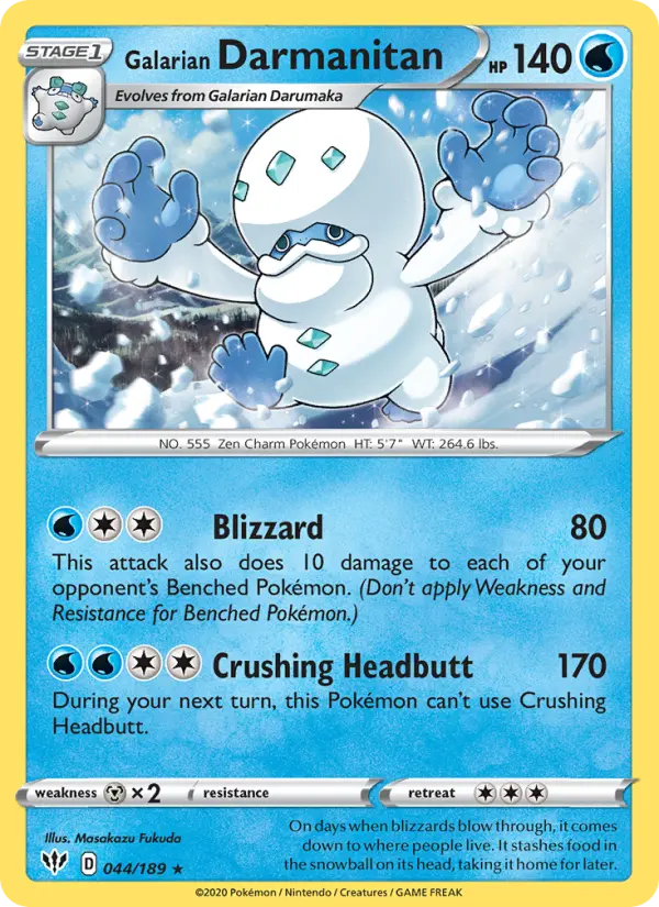 Galarian Darmanitan 44 Darkness Ablaze Pokesingles