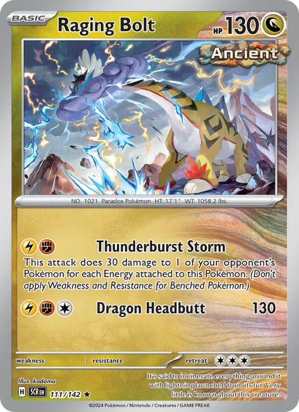 Raging Bolt 111 Stellar Crown Pokesingles