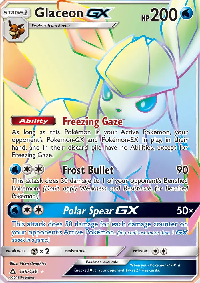Glaceon GX 159 Ultra Prism Pokesingles