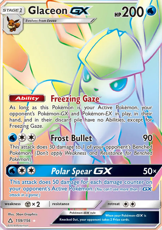 Glaceon GX 159 Ultra Prism Pokesingles