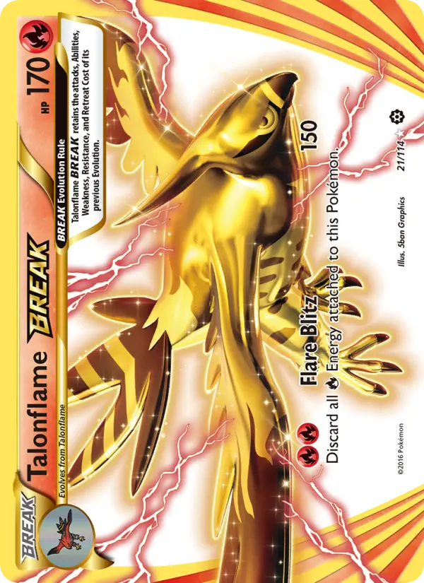 Talonflame BREAK 21 Steam Siege Pokesingles