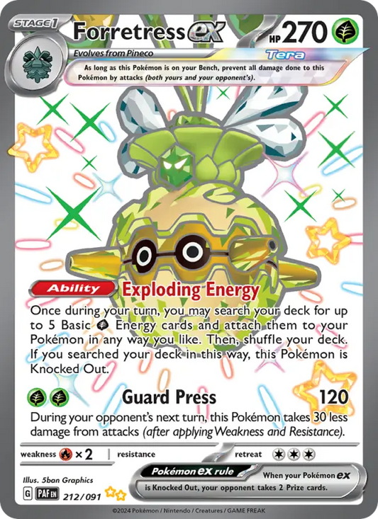 Forretress ex 212 Paldean Fates Pokesingles