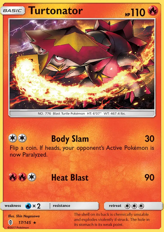 Turtonator 17 Guardians Rising Pokesingles