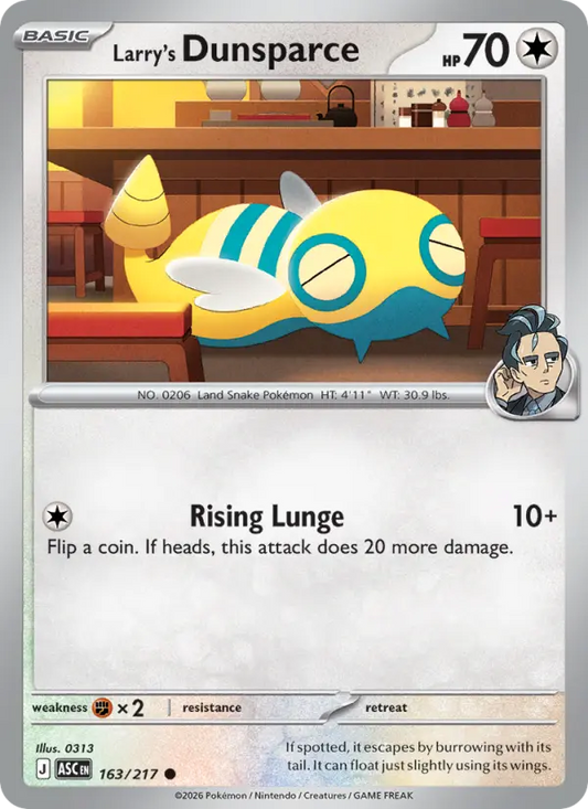 Larry's Dunsparce 163 Ascended Heroes Pokesingles