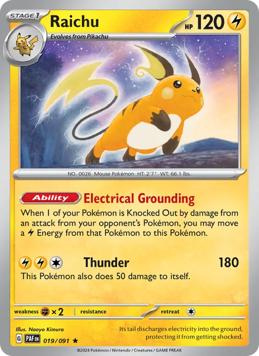 Raichu 19 Paldean Fates Pokesingles