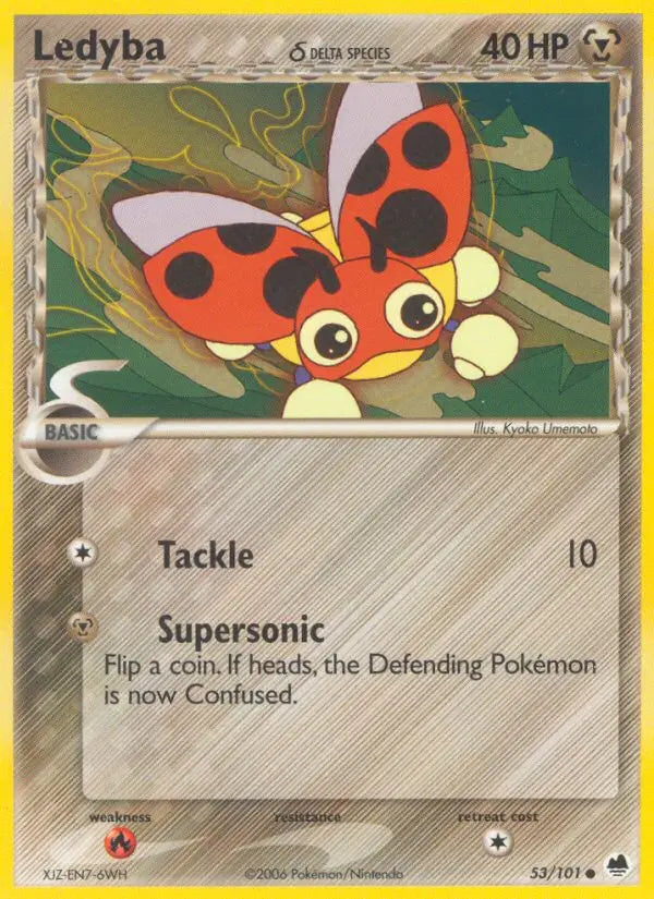 Ledyba δ 53 Dragon Frontiers Pokesingles