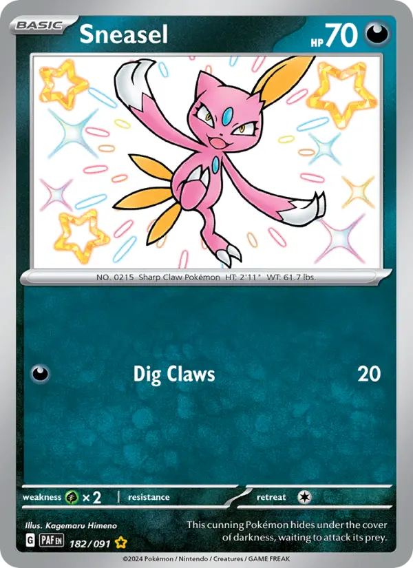 Sneasel 182 Paldean Fates Pokesingles