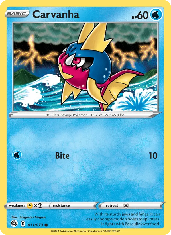 Carvanha 11 Champion's Path Pokesingles