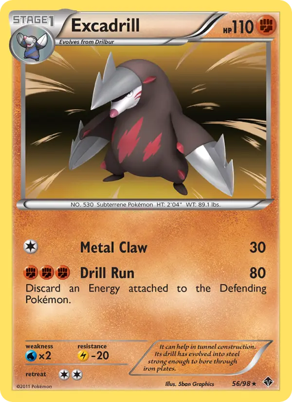 Excadrill 56 Emerging Powers Pokesingles