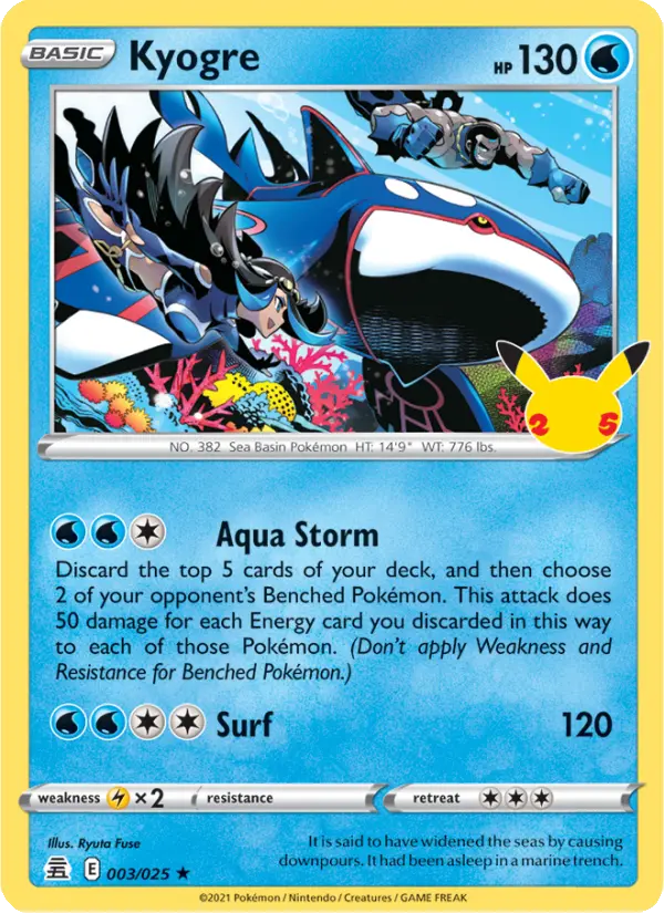 Kyogre 3 Celebrations Pokesingles