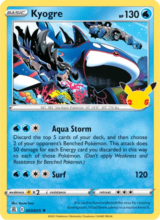 Kyogre 3 Celebrations Pokesingles