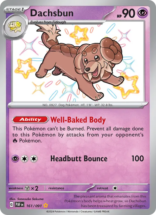 Dachsbun 161 Paldean Fates Pokesingles