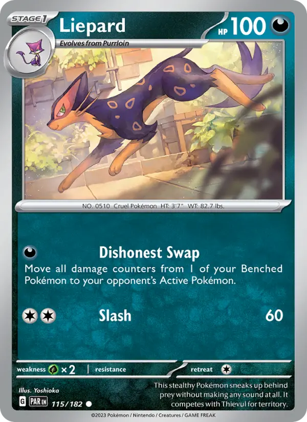 Liepard 115 Paradox Rift Pokesingles