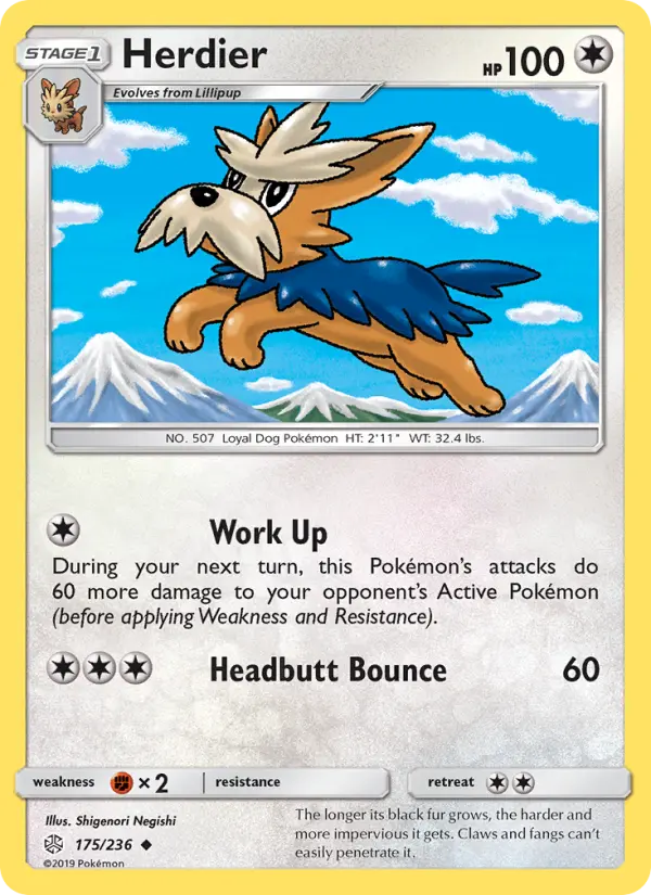Herdier 175 Cosmic Eclipse Pokesingles