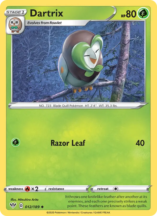 Dartrix 12 Darkness Ablaze Pokesingles