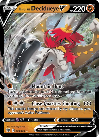 Hisuian Decidueye V 83 Astral Radiance Pokesingles