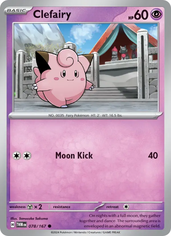 Clefairy 78 Twilight Masquerade Pokesingles