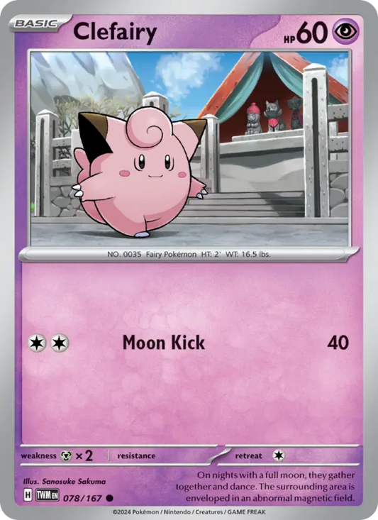Clefairy 78 Twilight Masquerade Pokesingles