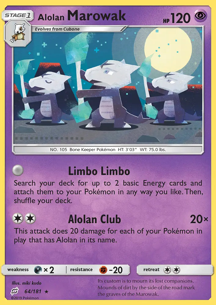 Alolan Marowak 64 Team Up Pokesingles