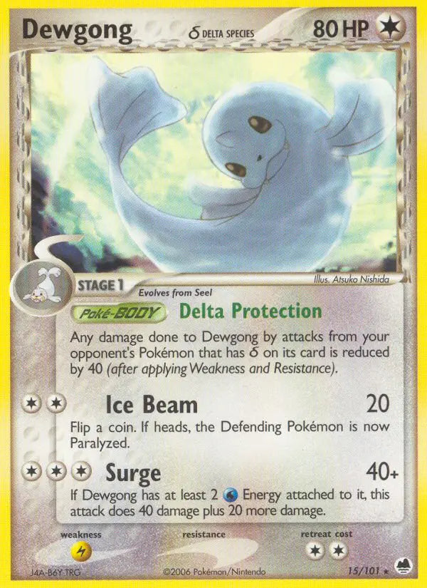 Dewgong δ 15 Dragon Frontiers Pokesingles
