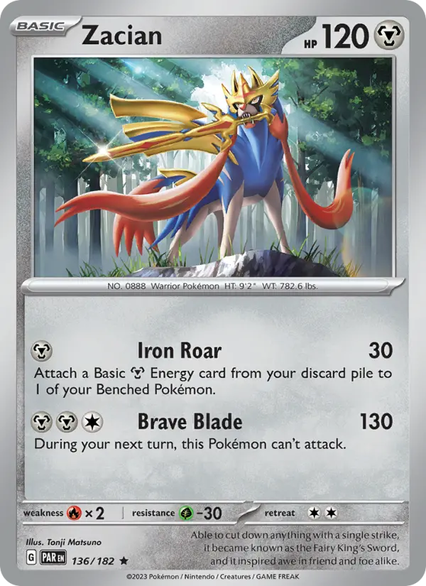 Zacian 136 Paradox Rift Pokesingles