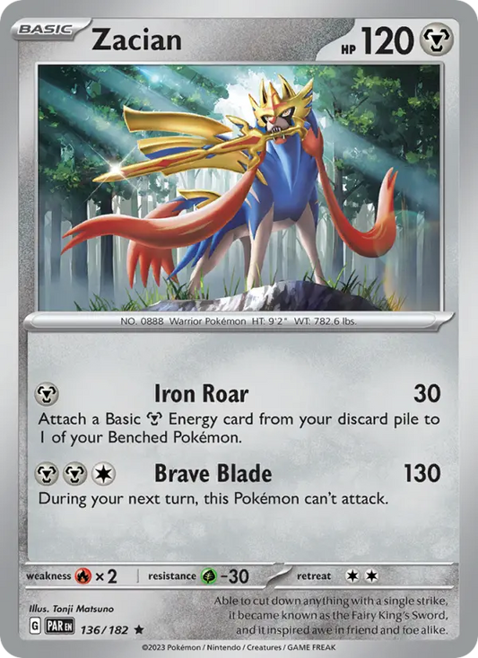 Zacian 136 Paradox Rift Pokesingles