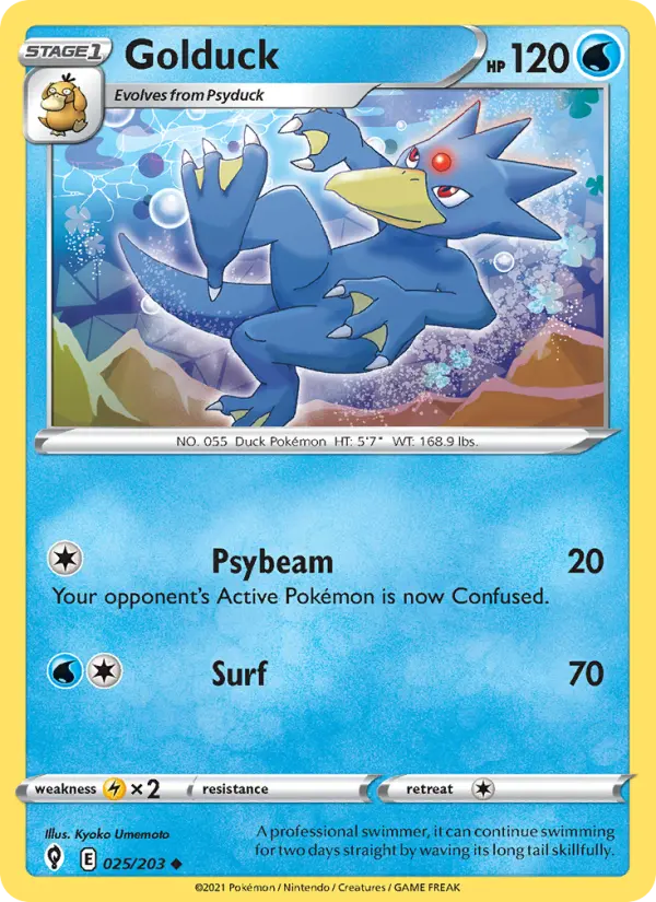 Golduck 25 Evolving Skies Pokesingles