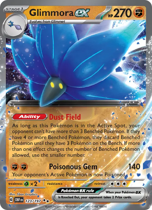 Glimmora ex 123 Obsidian Flames Pokesingles
