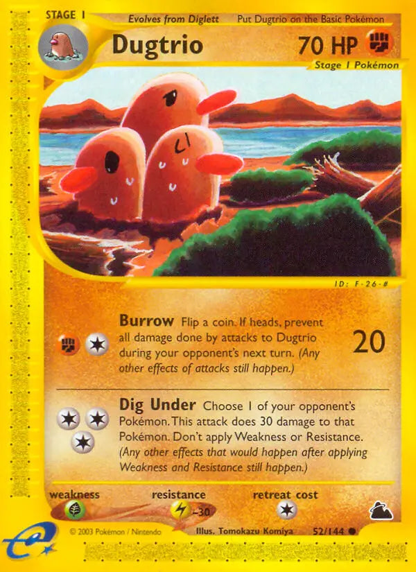 Dugtrio 52 Skyridge Pokesingles