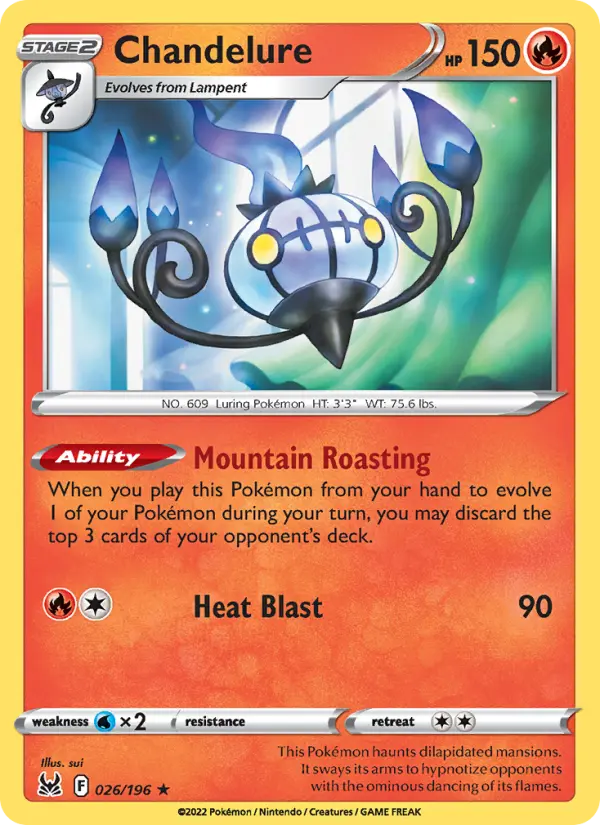 Chandelure 26 Lost Origin Pokesingles