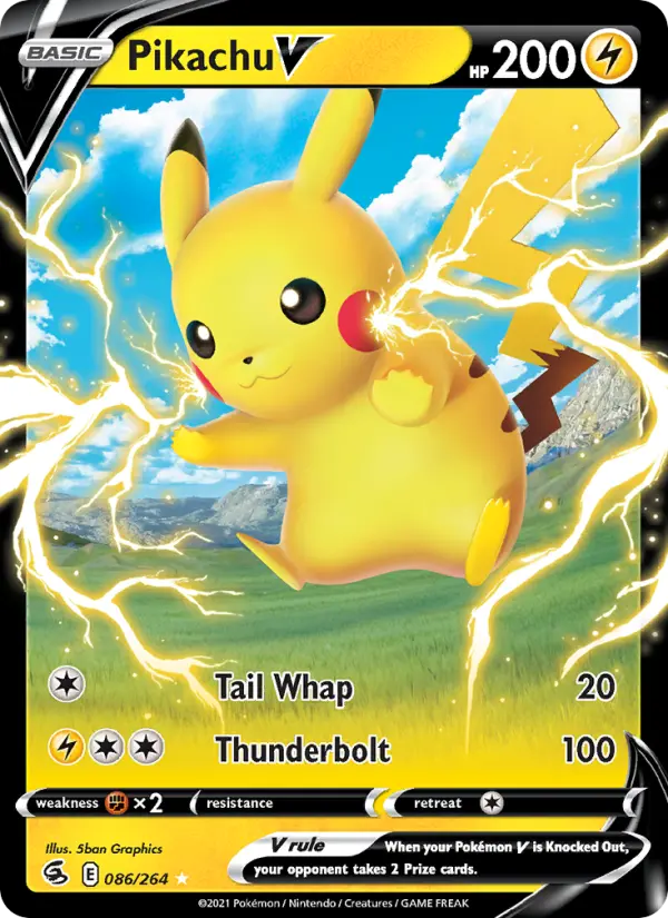Pikachu V 86 Fusion Strike Pokesingles