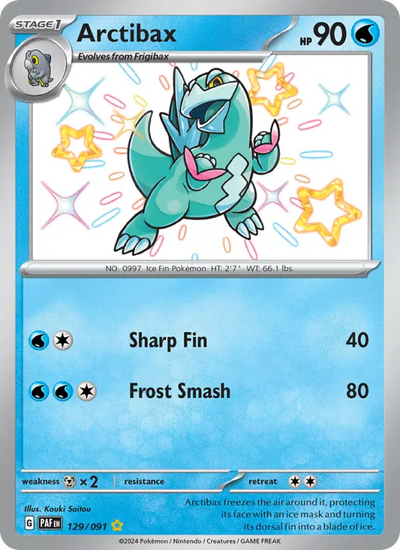 Arctibax 129 Paldean Fates Pokesingles
