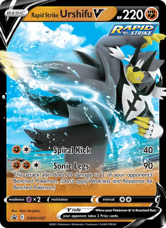 Rapid Strike Urshifu V SWSH107 SWSH Black Star Promos Pokesingles