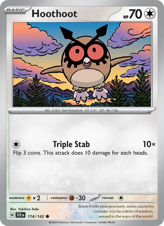 Hoothoot 114 Stellar Crown Pokesingles