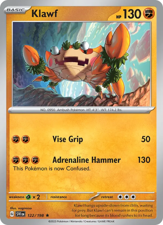 Klawf 122 Scarlet & Violet Pokesingles
