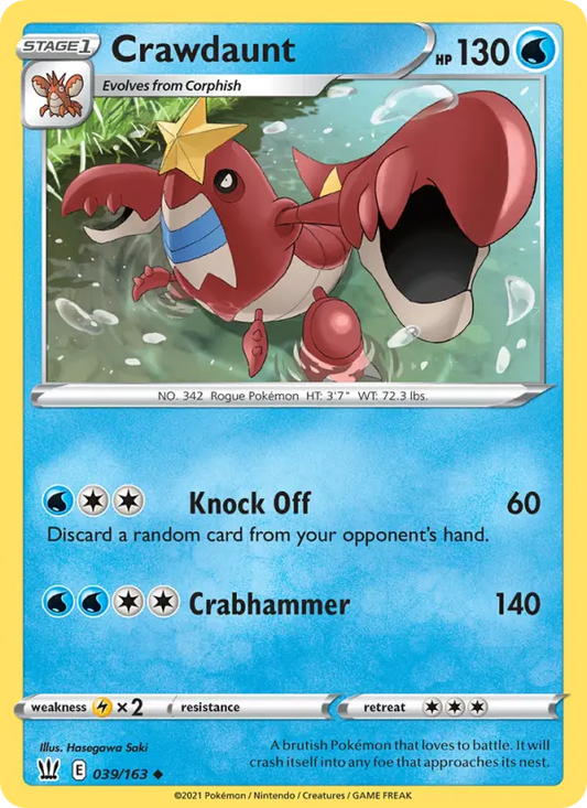 Crawdaunt 39 Battle Styles Pokesingles