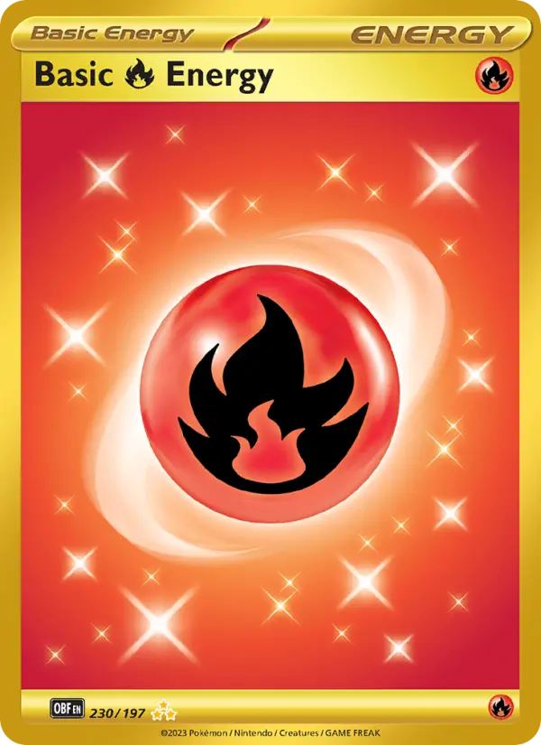 Basic Fire Energy 230 Obsidian Flames Pokesingles