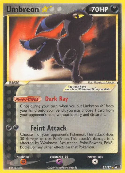 Umbreon ★ 17 POP Series 5 Pokesingles