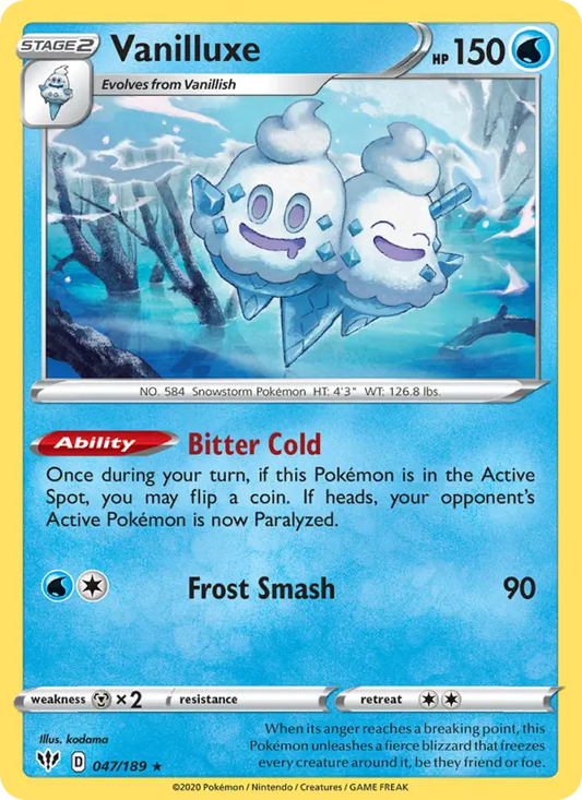 Vanilluxe 47 Darkness Ablaze Pokesingles