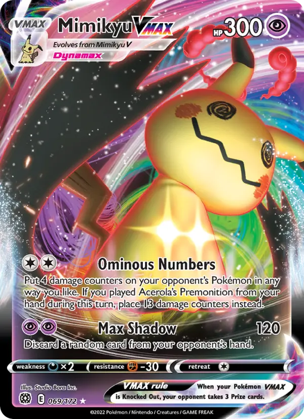 Mimikyu VMAX 69 Brilliant Stars Pokesingles