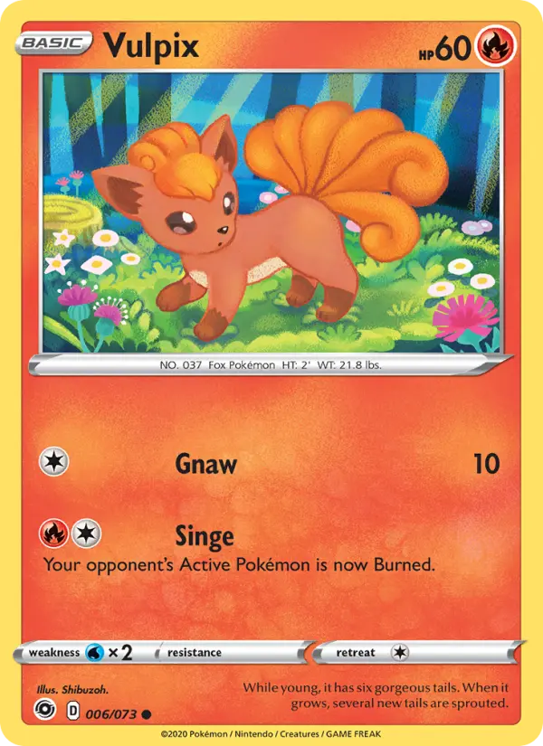 Vulpix 6 Champion's Path Pokesingles
