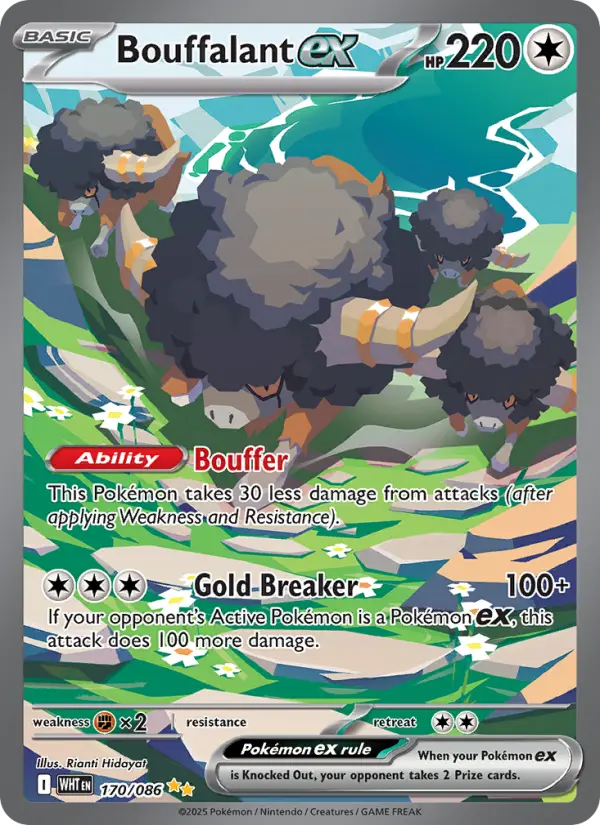 Bouffalant ex 170 White Flare Pokesingles