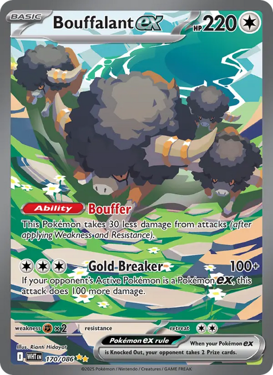 Bouffalant ex 170 White Flare Pokesingles