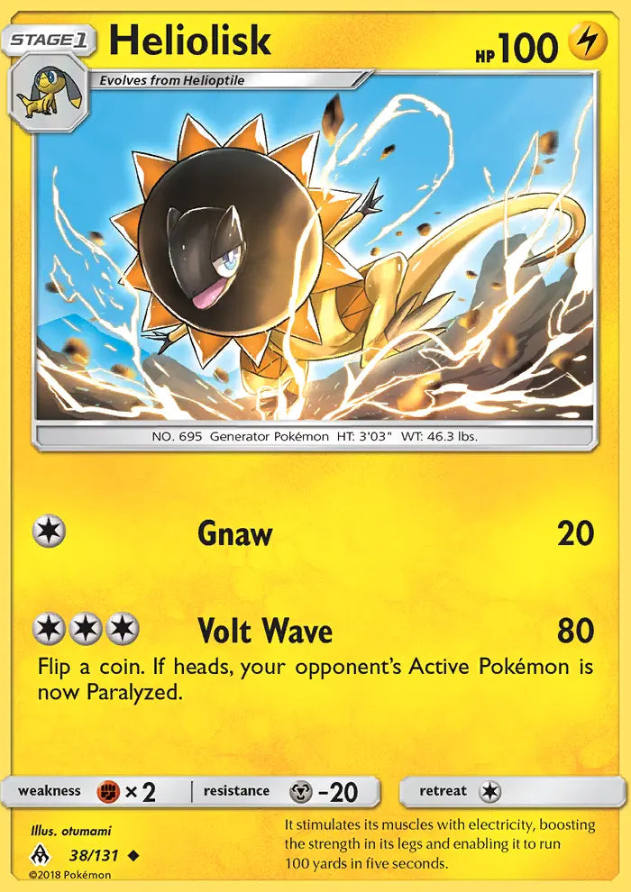 Heliolisk 38 Forbidden Light Pokesingles