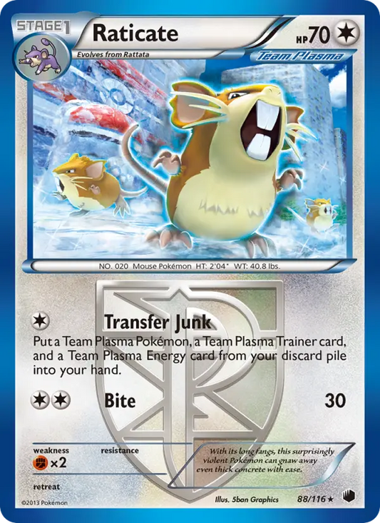 Raticate 88 Plasma Freeze Pokesingles