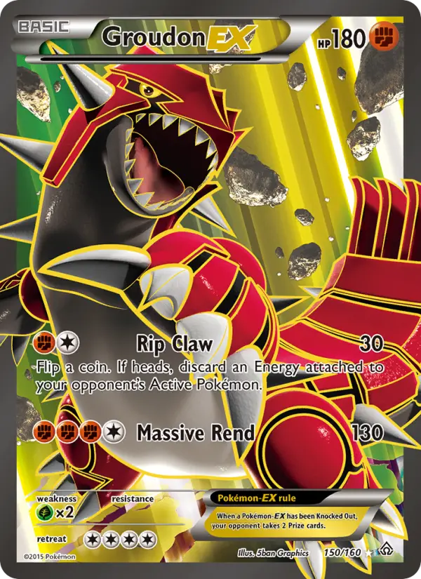 Groudon EX 150 Primal Clash Pokesingles