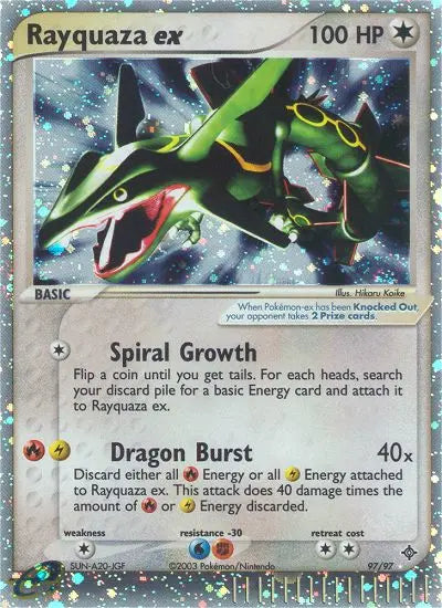 Rayquaza ex 97 Dragon Pokesingles