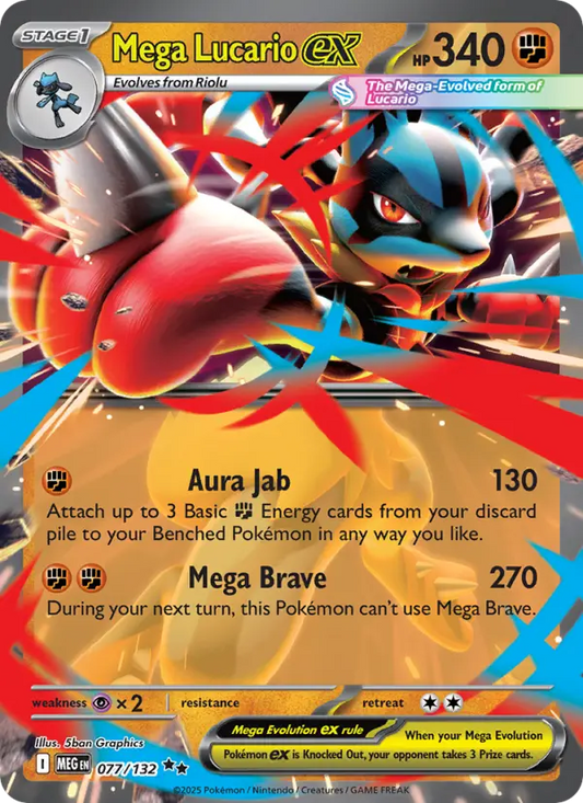 Mega Lucario ex 77 Mega Evolution Pokesingles