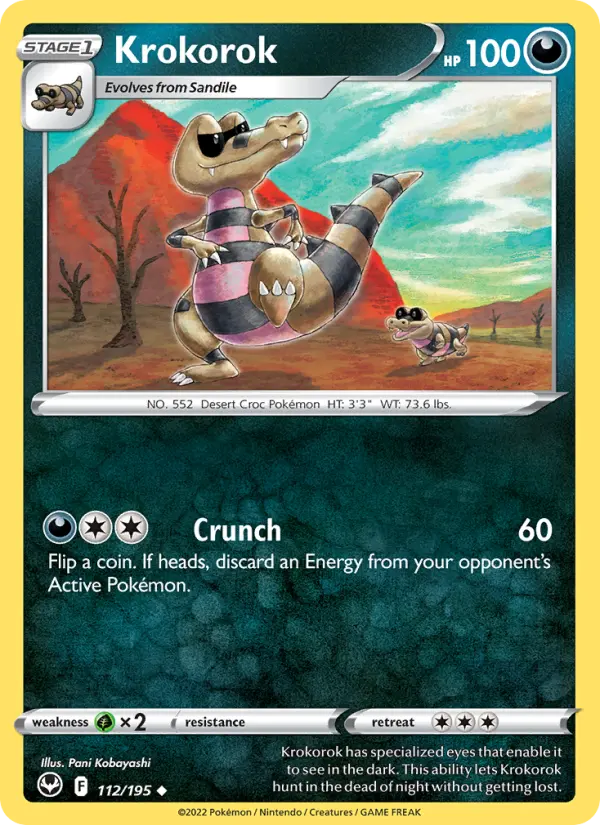 Krokorok 112 Silver Tempest Pokesingles