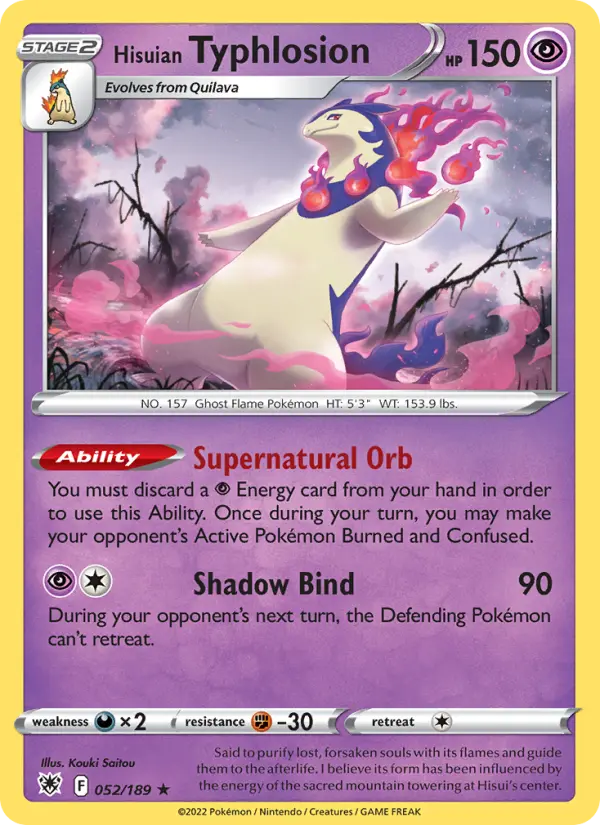 Hisuian Typhlosion 52 Astral Radiance Pokesingles